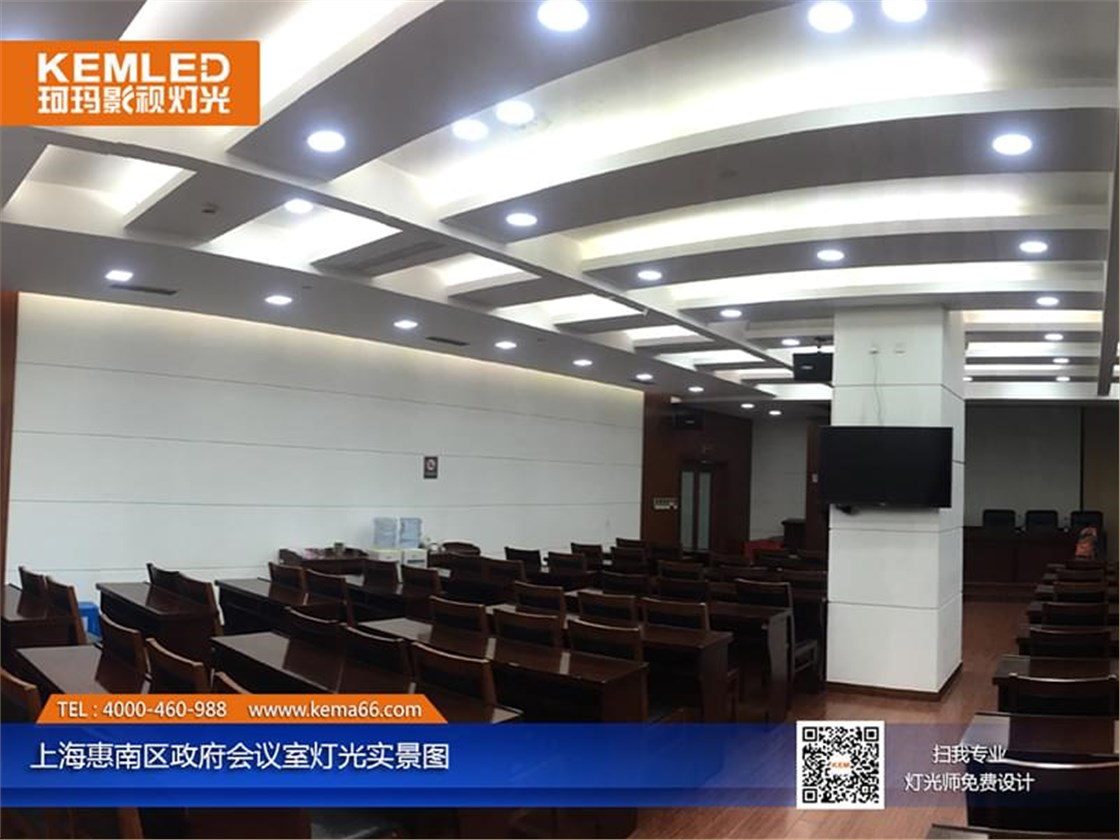 上海惠南区政府视频会议室灯光工程实景图二