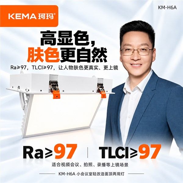 KM-H6A 小会议室轻改造防黑脸面顶两用灯