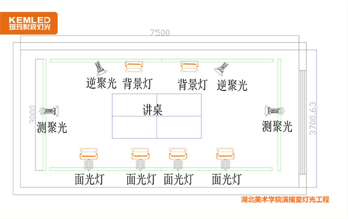 湖北美术学院演播室灯光