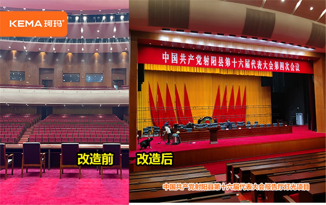 江苏省射阳县政府报告厅灯光改造 (4)