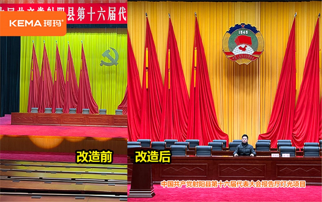 江苏省射阳县政府报告厅灯光改造 (5)
