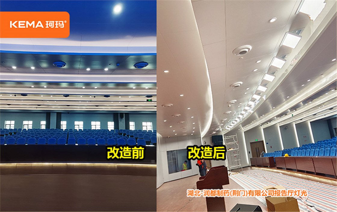 润都制药报告厅灯光改造 (3)
