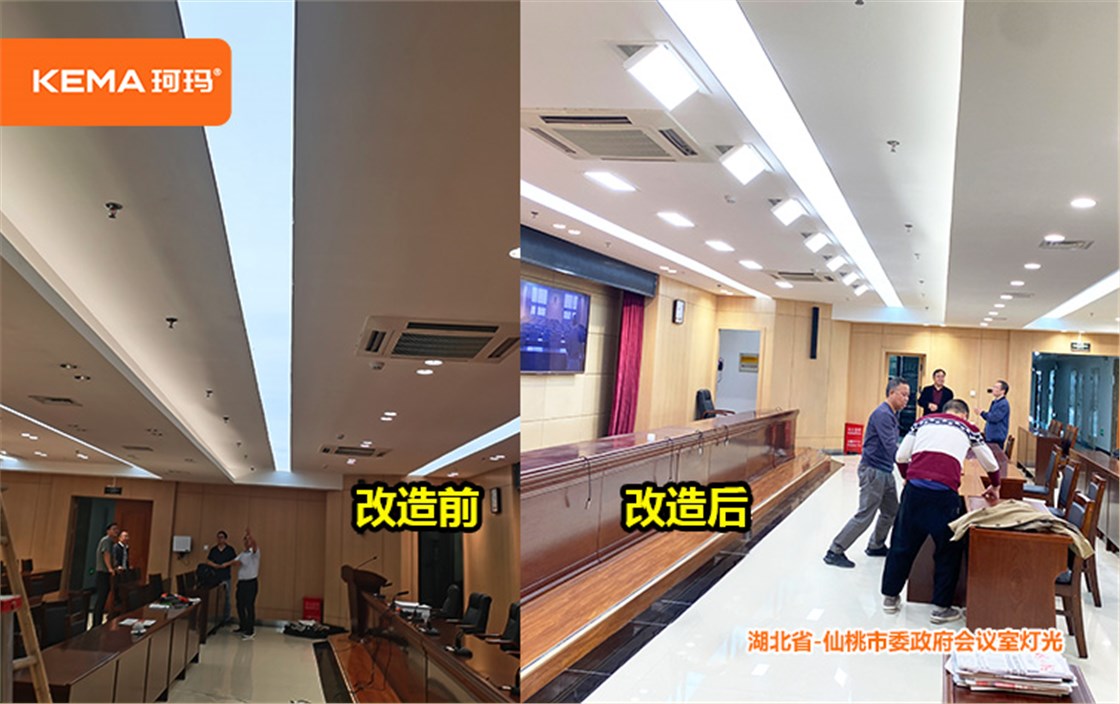 仙桃市委政府会议室灯光改造 (2)