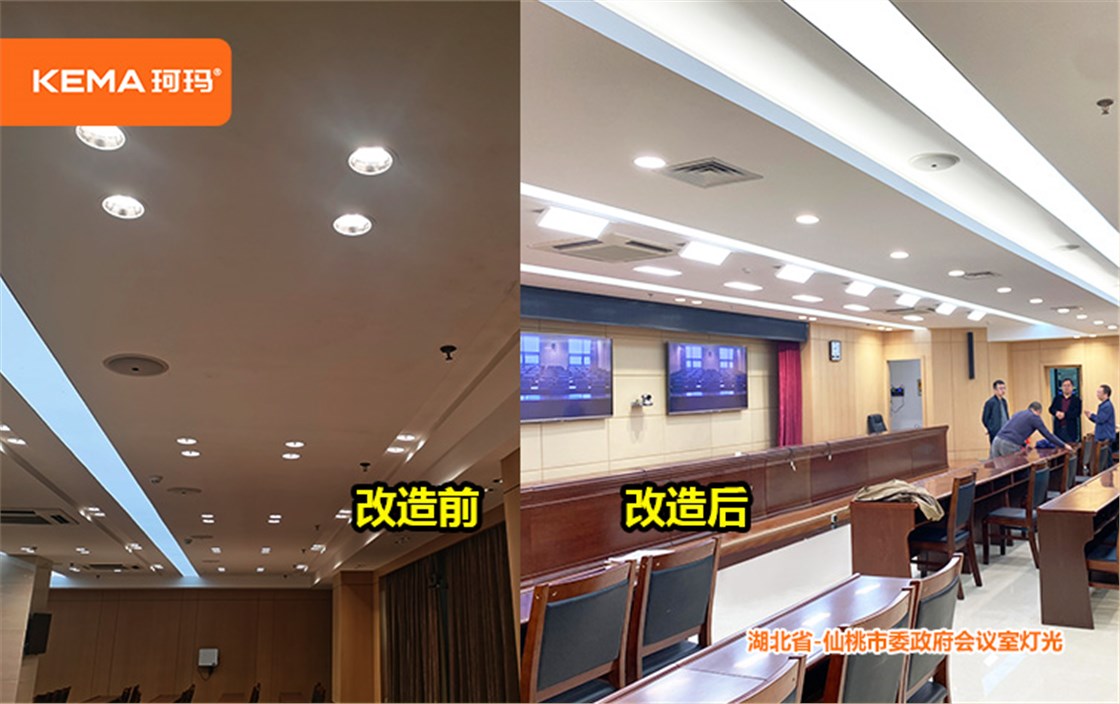 仙桃市委政府会议室灯光改造 (3)