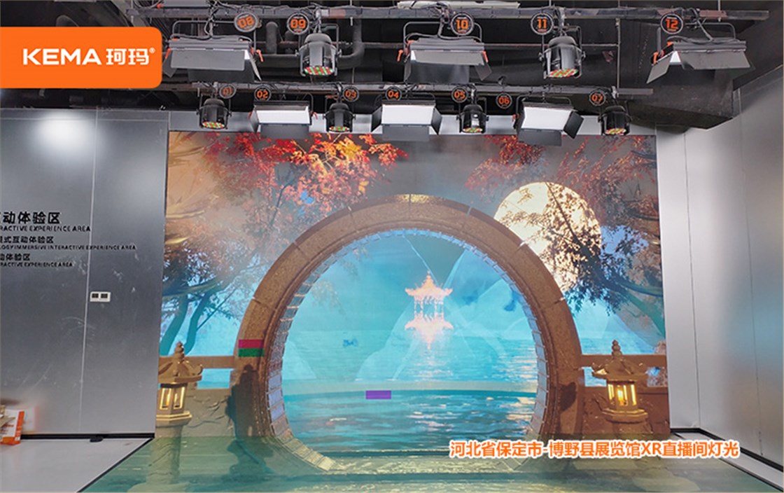 河北省保定市-博野县展览馆XR直播间灯光