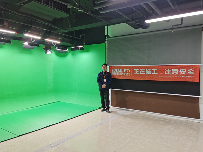 40㎡企业小型虚拟直播间灯光布置
